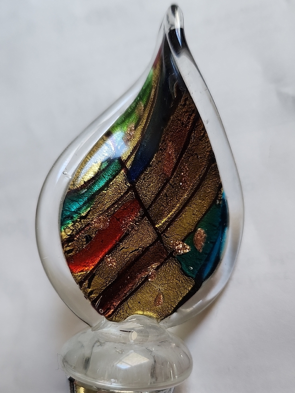 Murano Glass Wine Stopper.